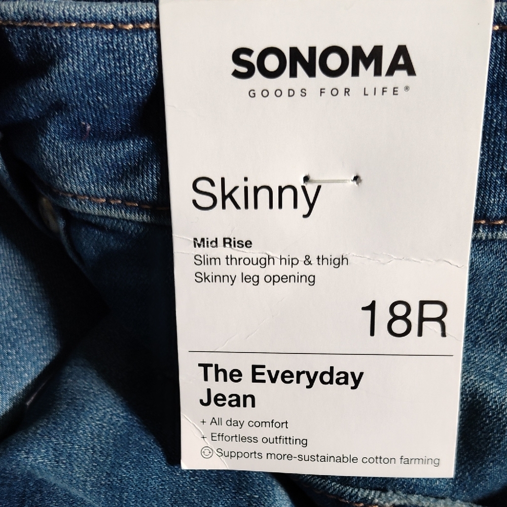 Sonoma Blue Skinny Jeans Everyday Fit